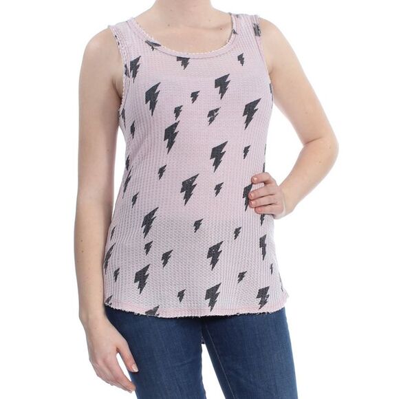 WILLIAM RAST Womens Pink Printed Tank Sleeveless Scoop Neck Top M - Picture 3 of 4